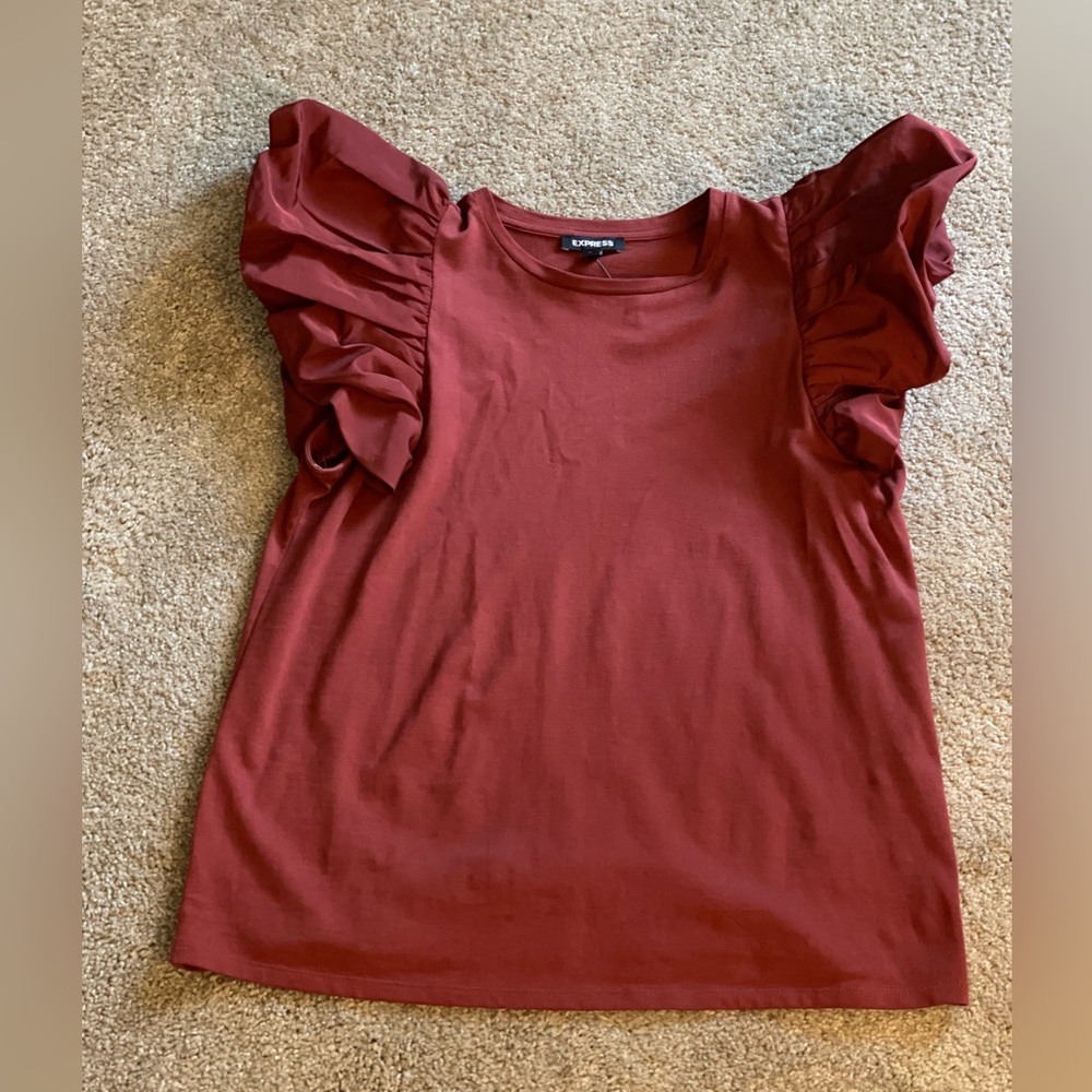 Express Ruffle Sleeve Top